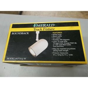 Emerald Track Fixture P7532W White round back Track Fixture